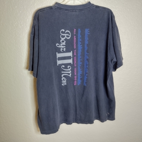 Vintage 94-95 Boyz II Men All Around The World Tour Tee R&B single stitch Xl - Picture 8 of 10
